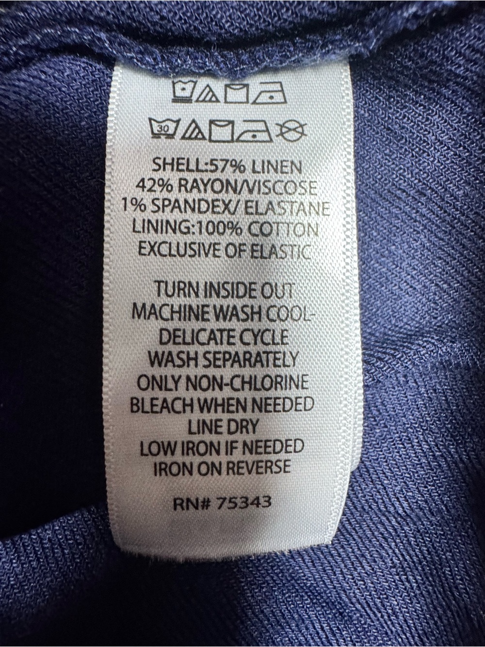 Halston Navy Linen Blend Square Neck Mini Dress Size 6 - Picture 6 of 6